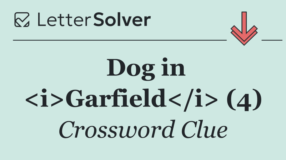 Dog in <i>Garfield</i> (4)