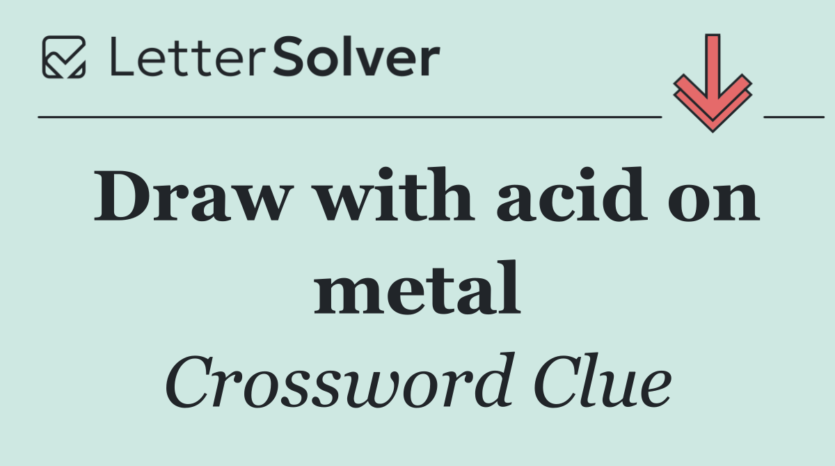 Draw with acid on metal
