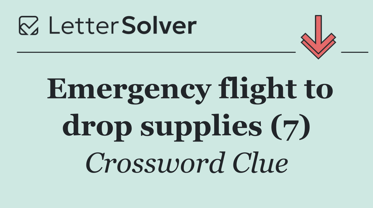 Emergency flight to drop supplies (7)