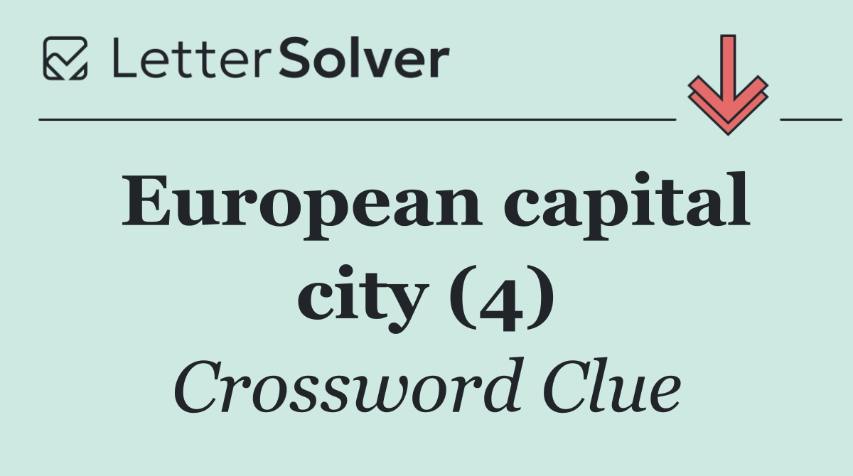 European capital city (4)