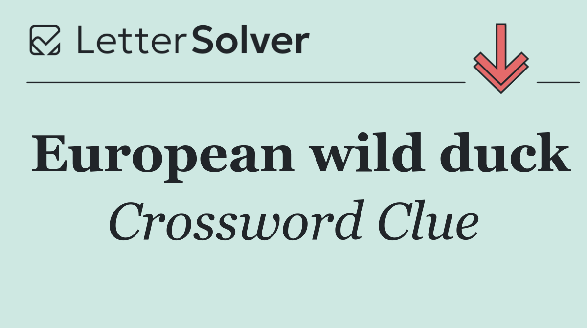 European wild duck