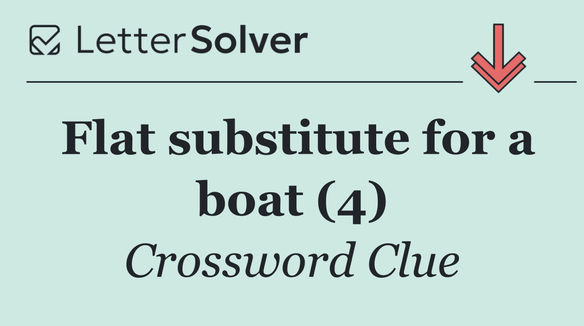 Flat substitute for a boat (4)