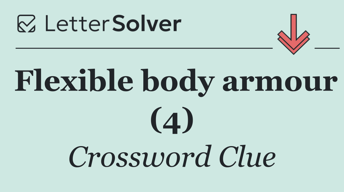 Flexible body armour (4)