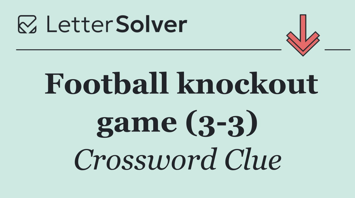 Football knockout game (3 3)