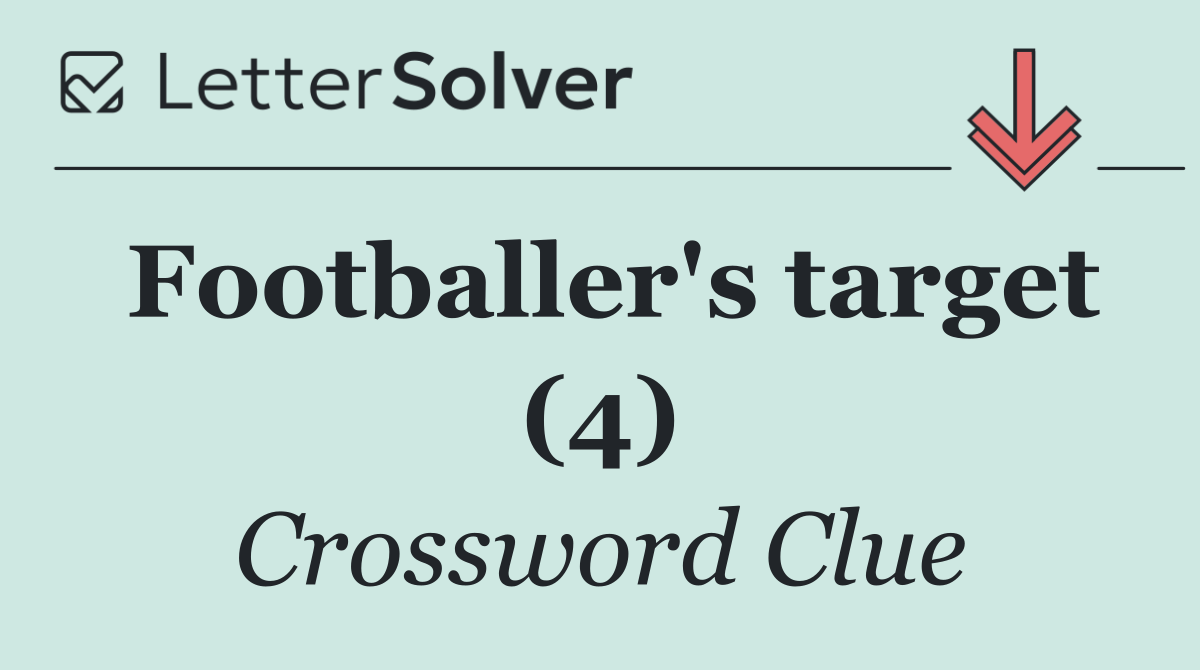 Footballer's target (4)