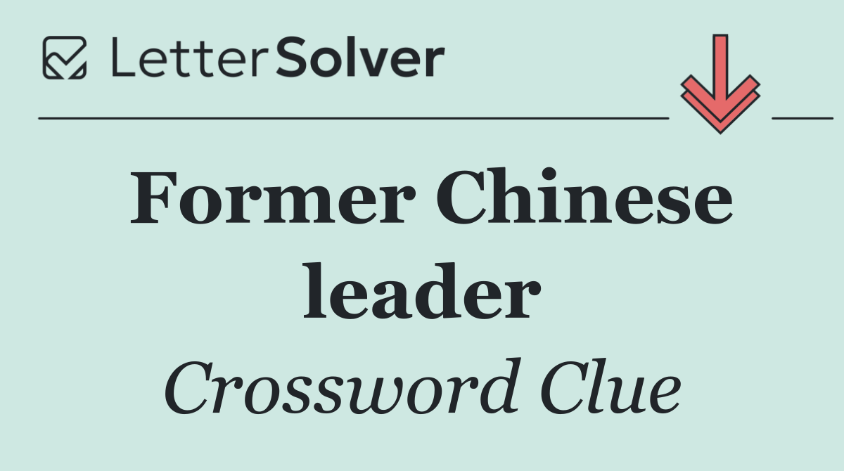 Former Chinese leader
