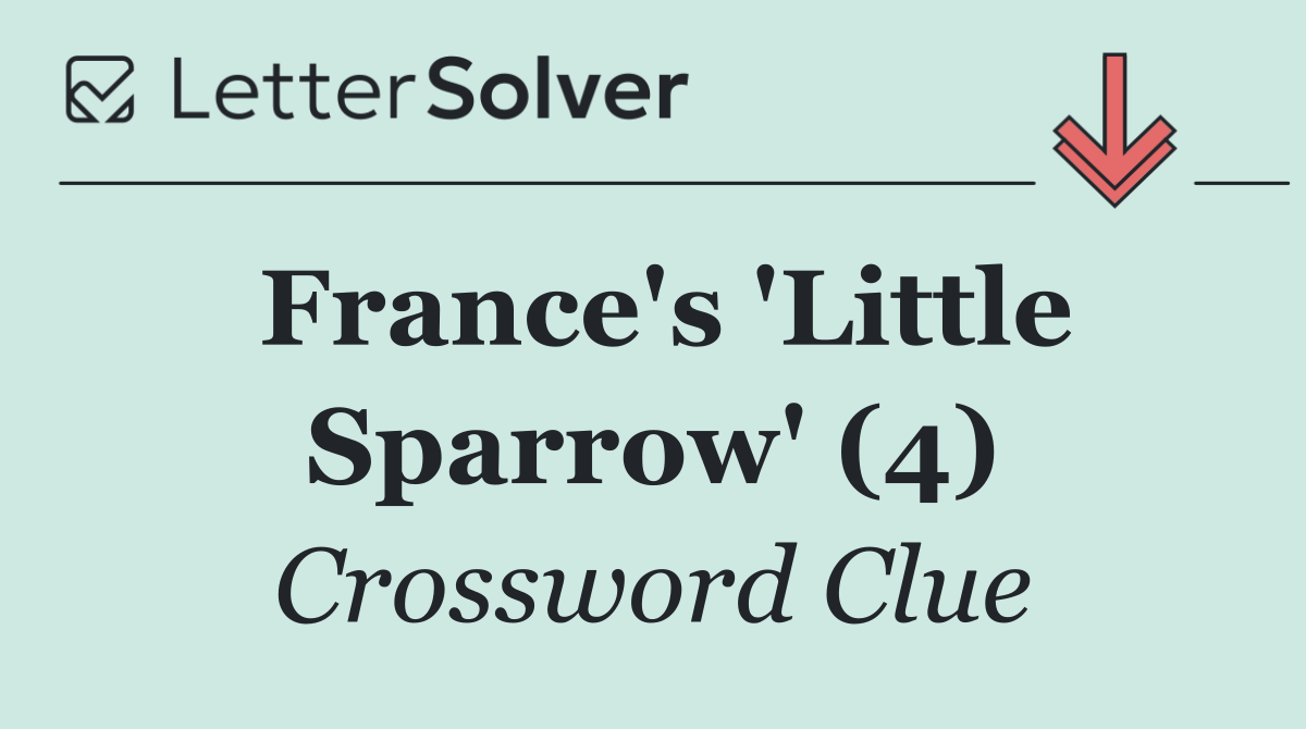 France's 'Little Sparrow' (4)