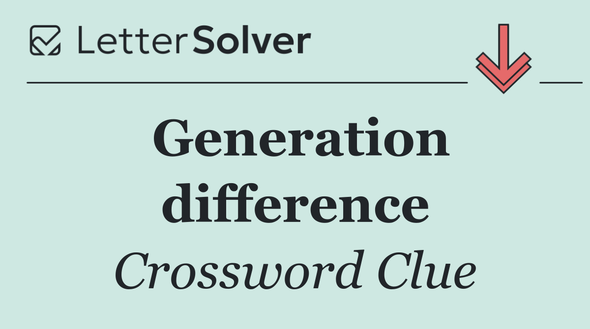 Generation difference