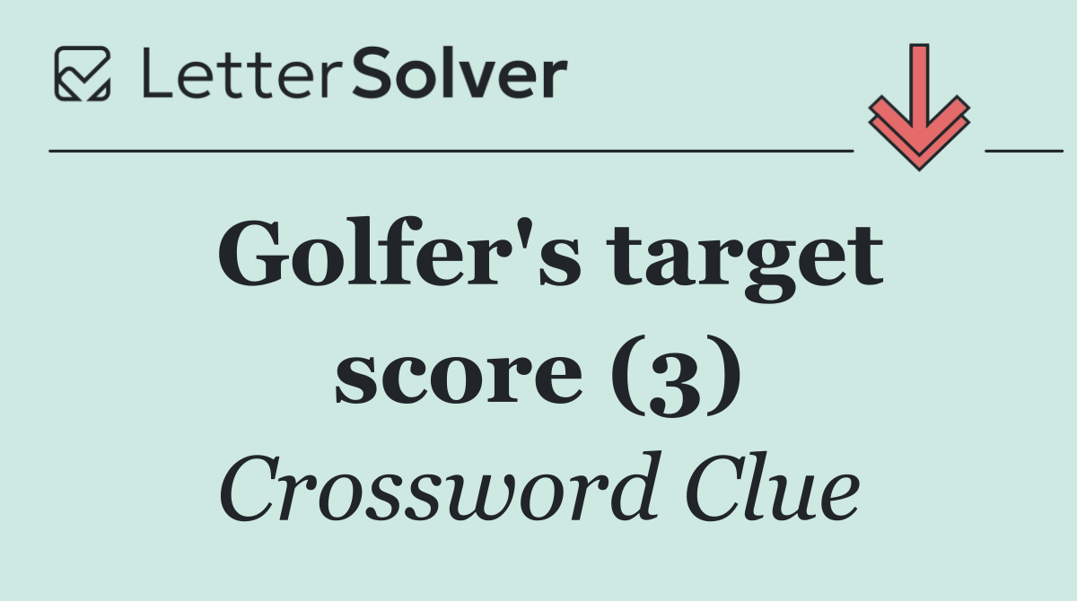 Golfer's target score (3)