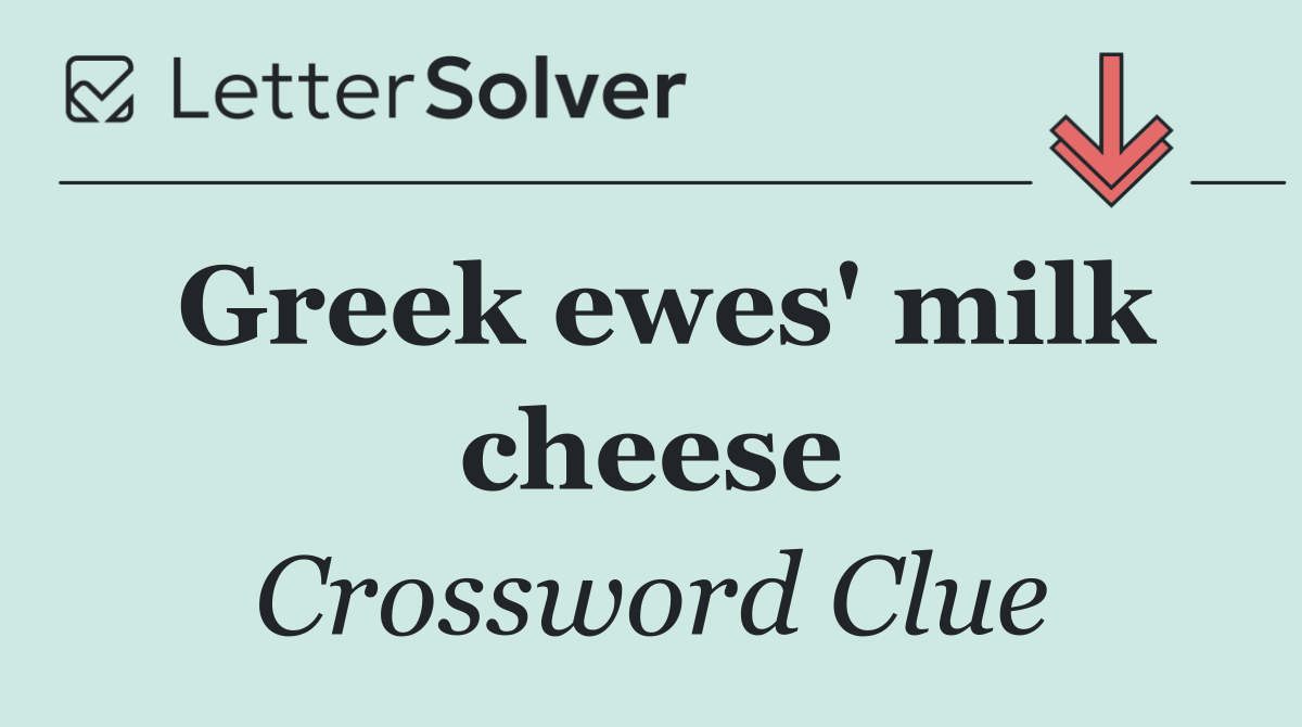 Greek ewes' milk cheese
