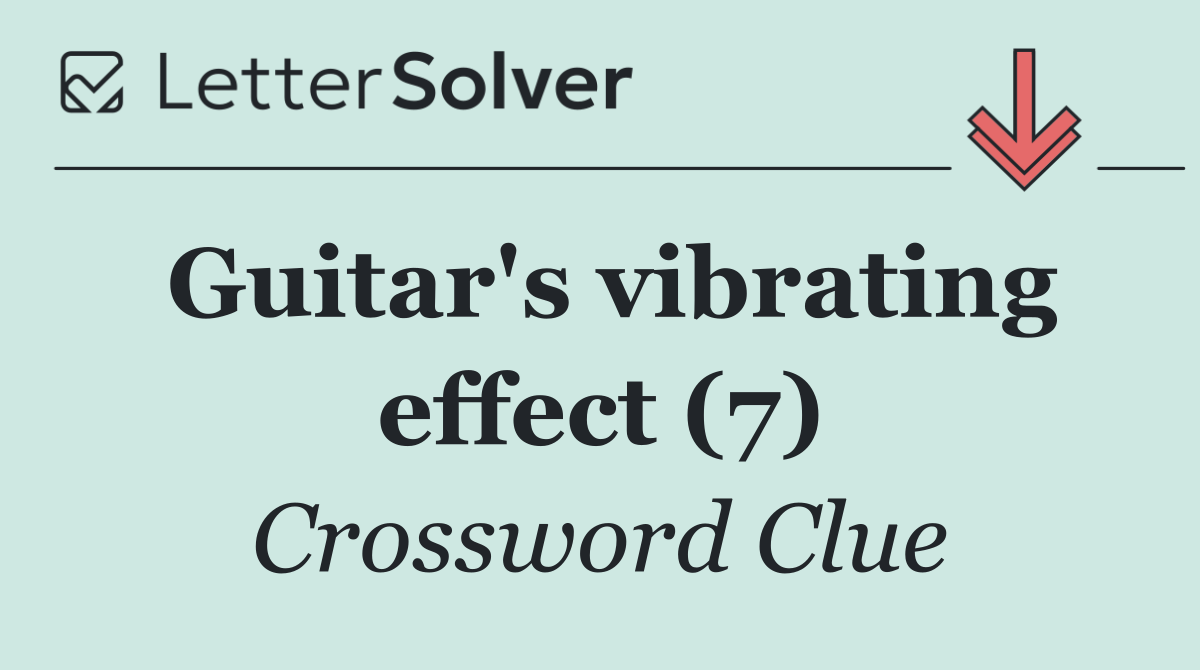 Guitar's vibrating effect (7)
