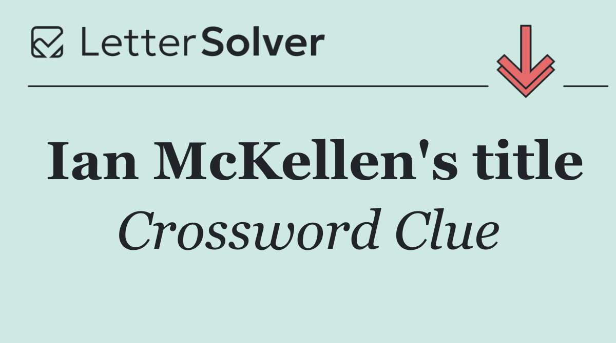Ian McKellen's title