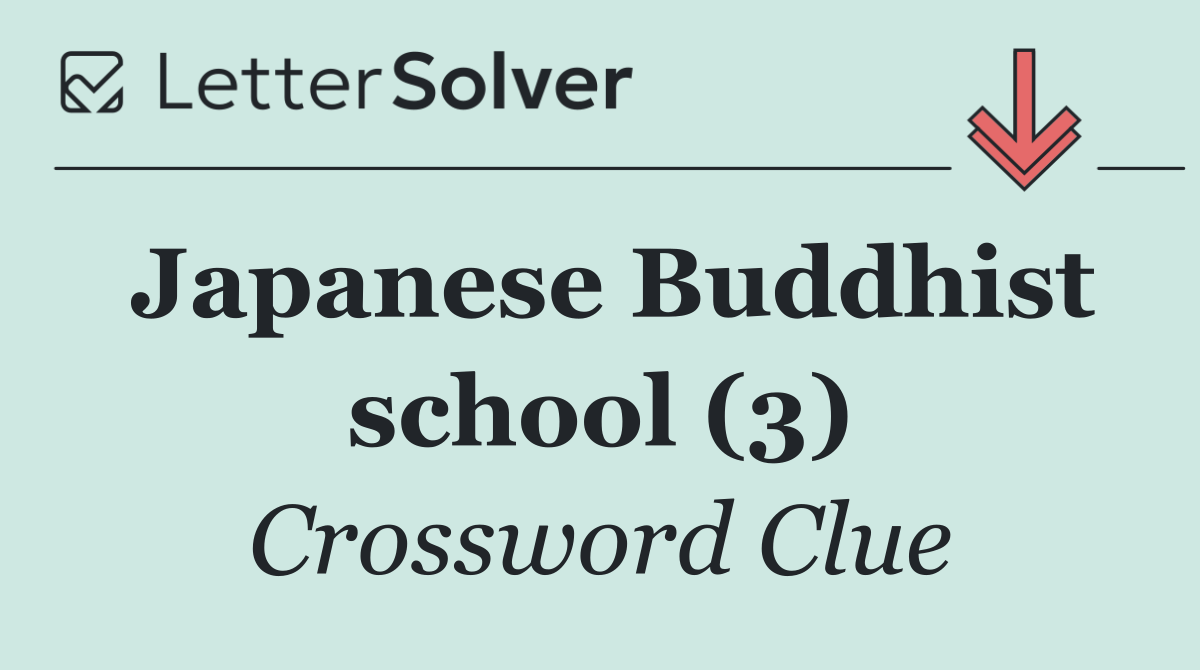 Japanese Buddhist school (3)
