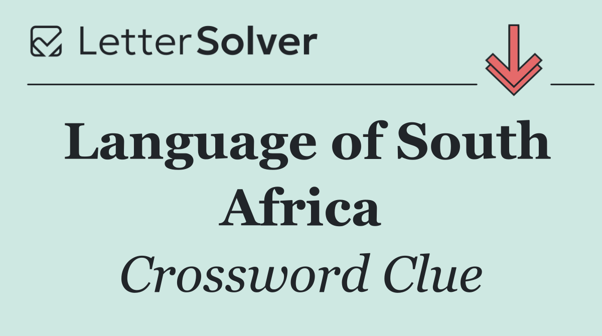 Language of South Africa