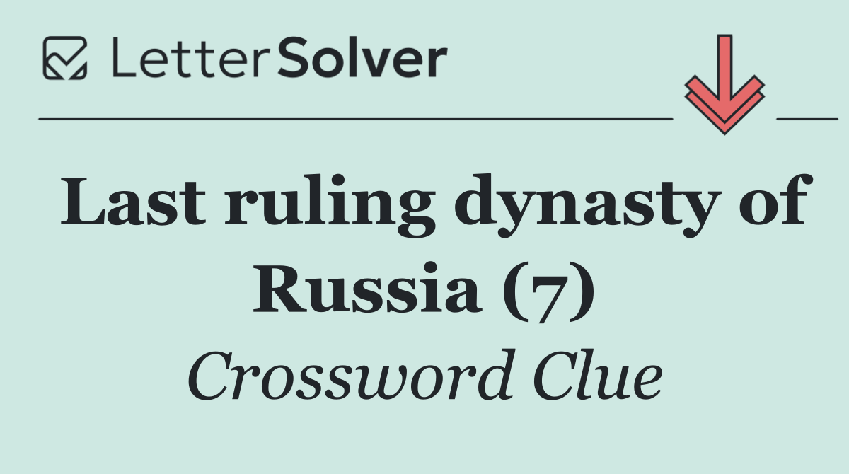 Last ruling dynasty of Russia (7)