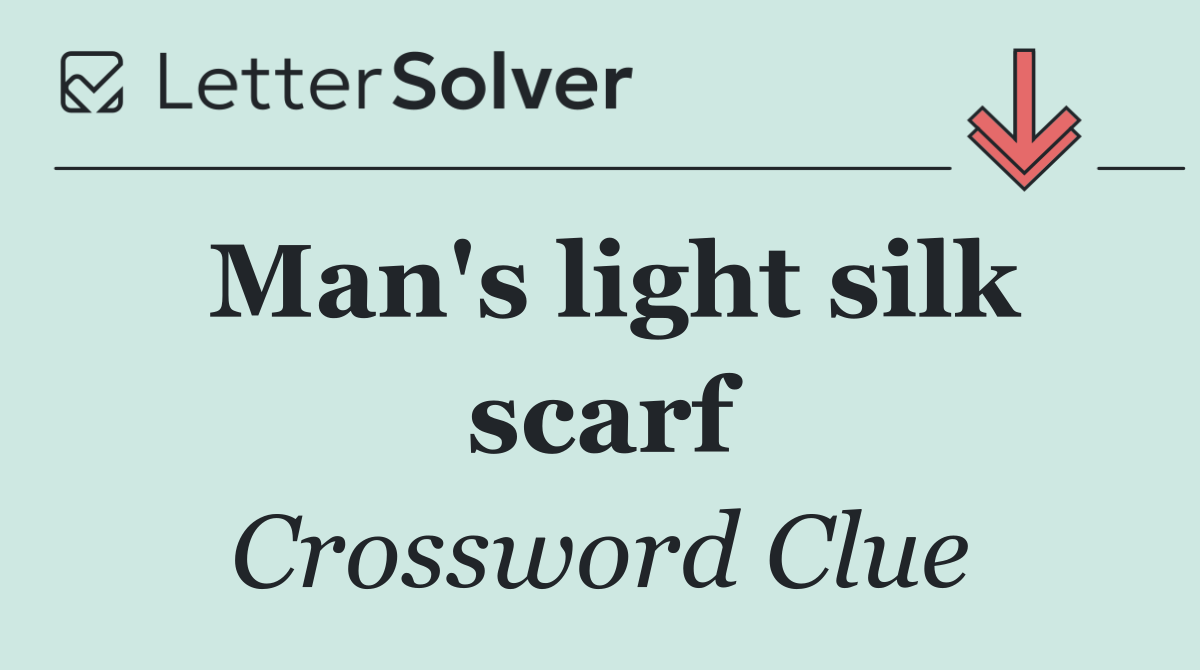 Man's light silk scarf