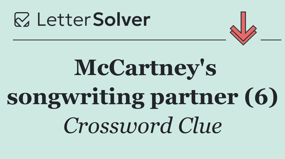 McCartney's songwriting partner (6)