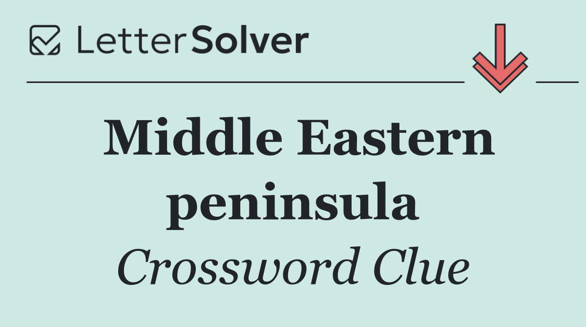 Middle Eastern peninsula