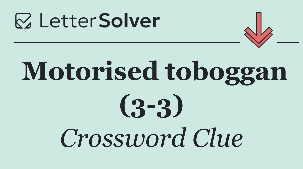 Motorised toboggan (3 3)