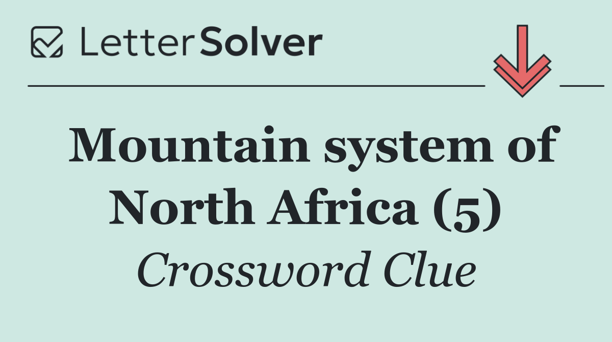 Mountain system of North Africa (5)
