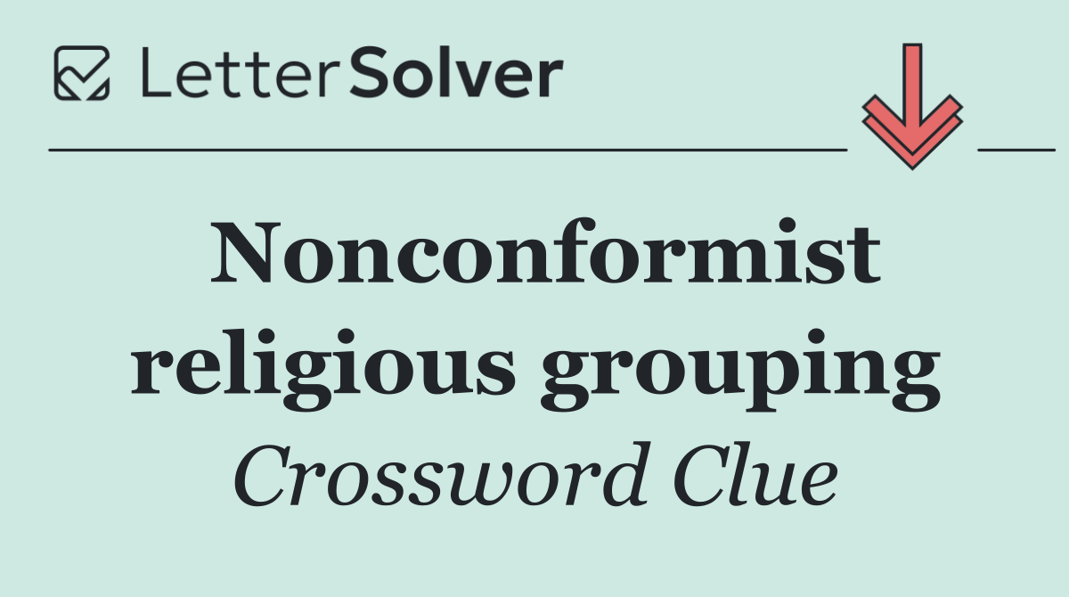 Nonconformist religious grouping