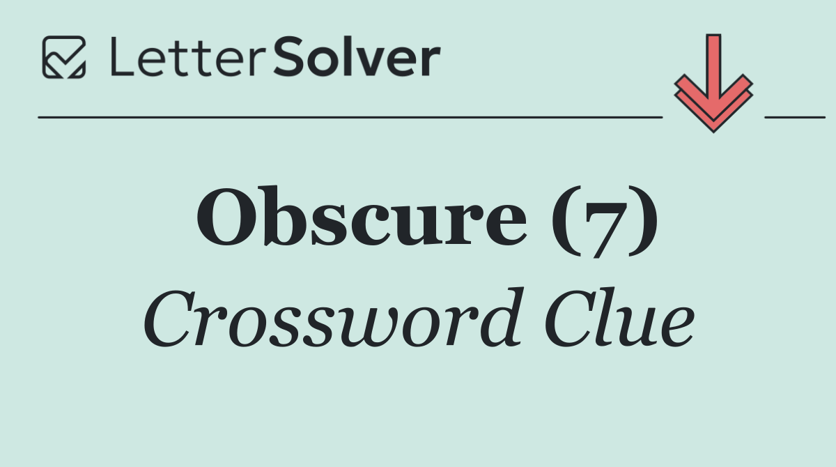 Obscure (7)