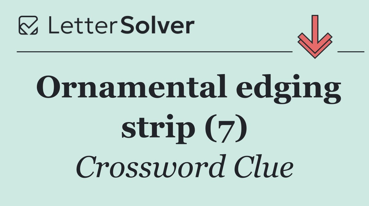 Ornamental edging strip (7)
