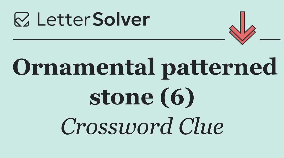 Ornamental patterned stone (6)