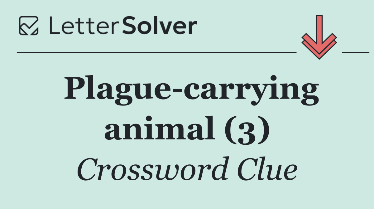 Plague carrying animal (3)