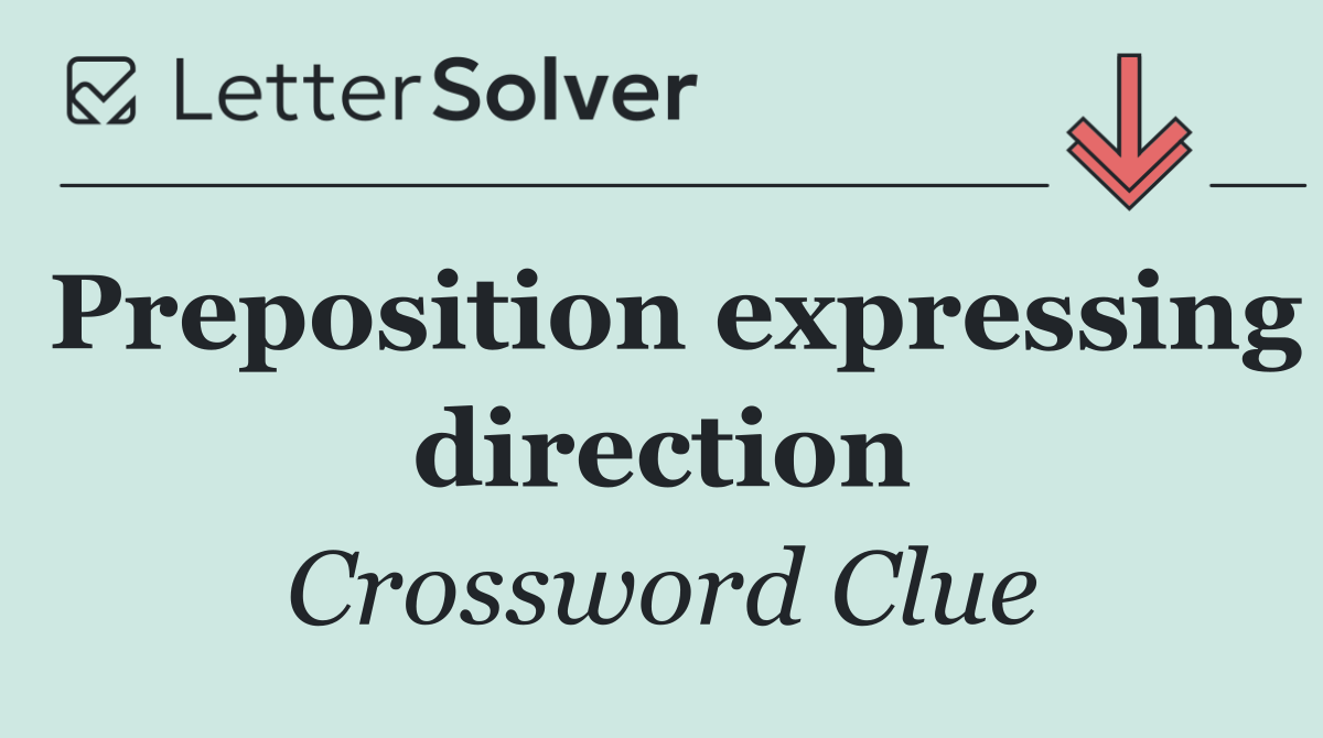 Preposition expressing direction