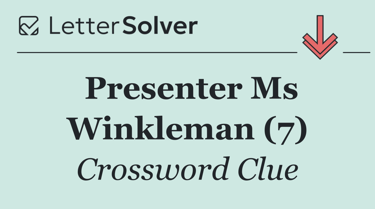 Presenter Ms Winkleman (7)