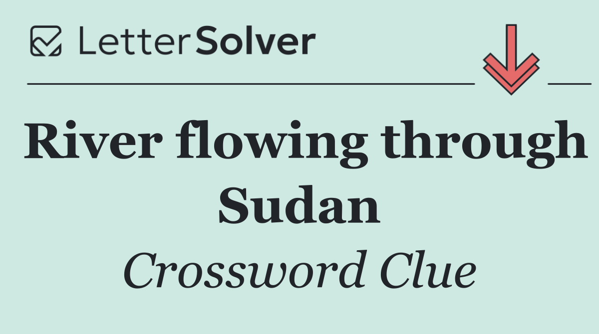 River flowing through Sudan