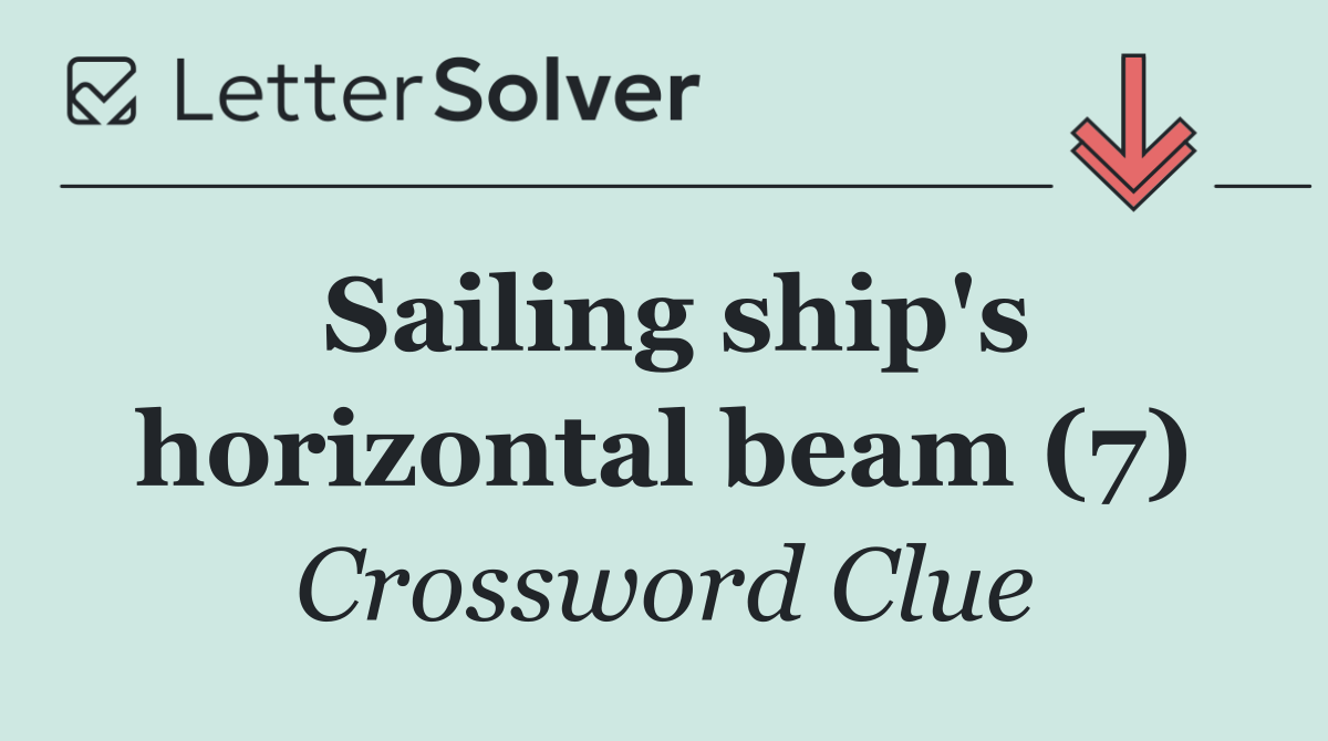 Sailing ship's horizontal beam (7)