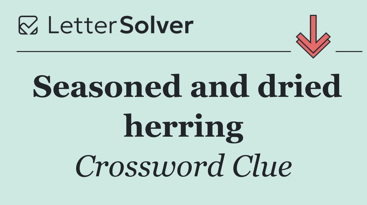 Seasoned and dried herring