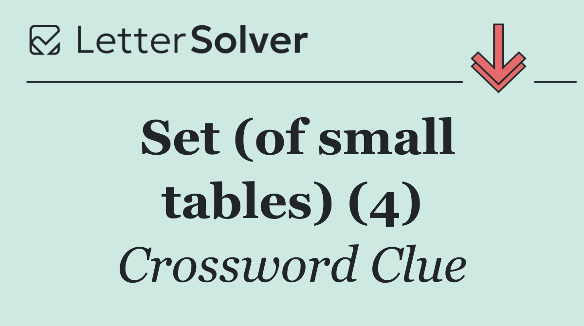 Set (of small tables) (4)