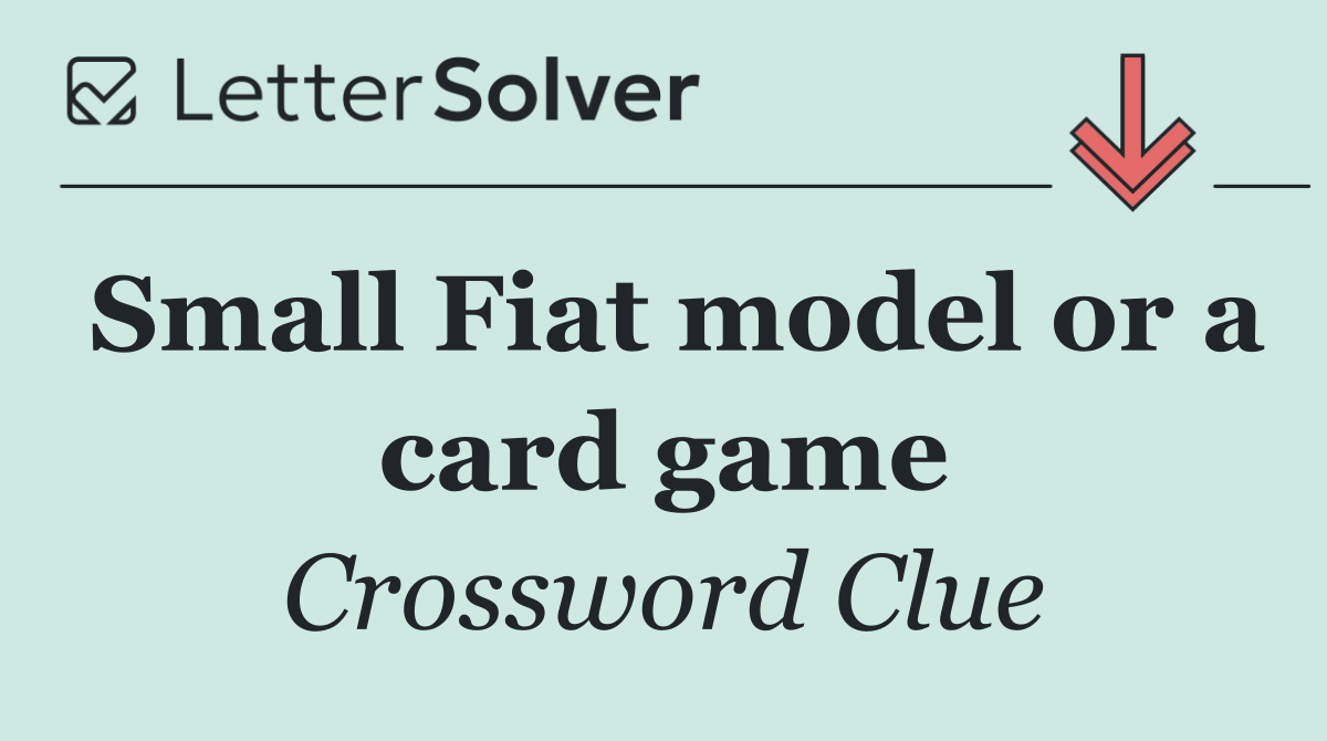 Small Fiat model or a card game