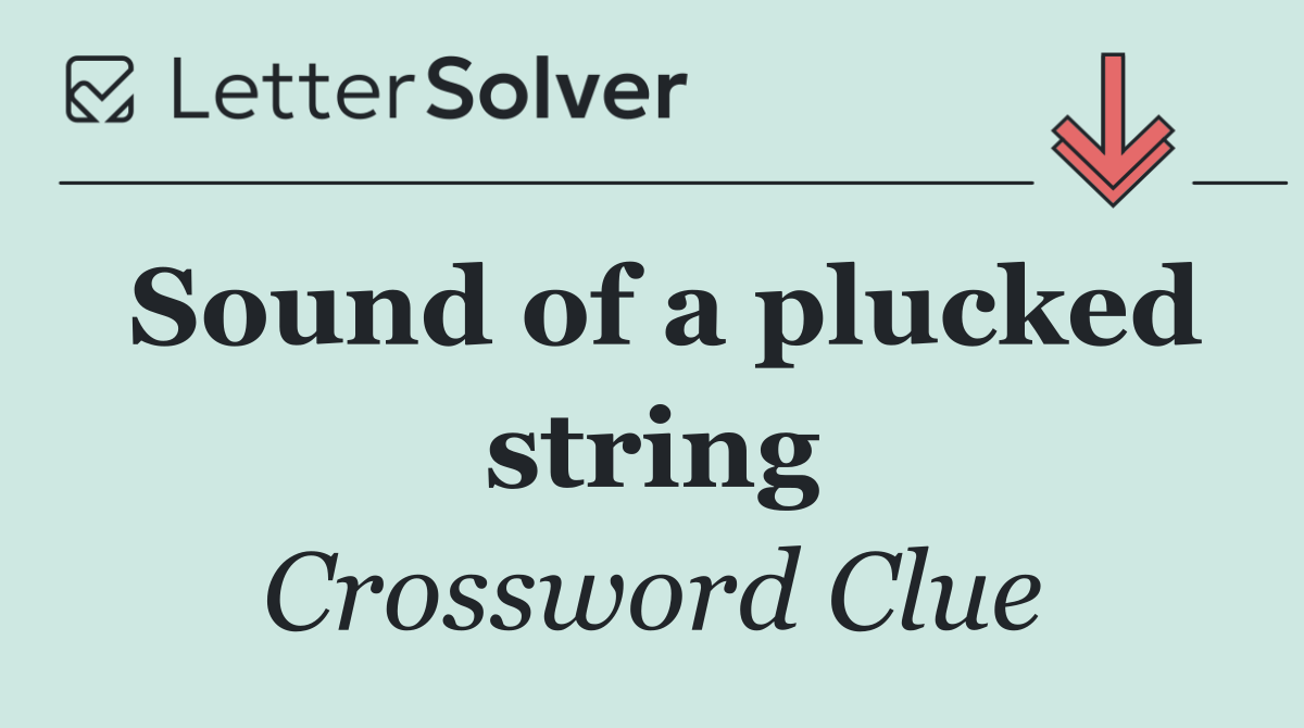 Sound of a plucked string
