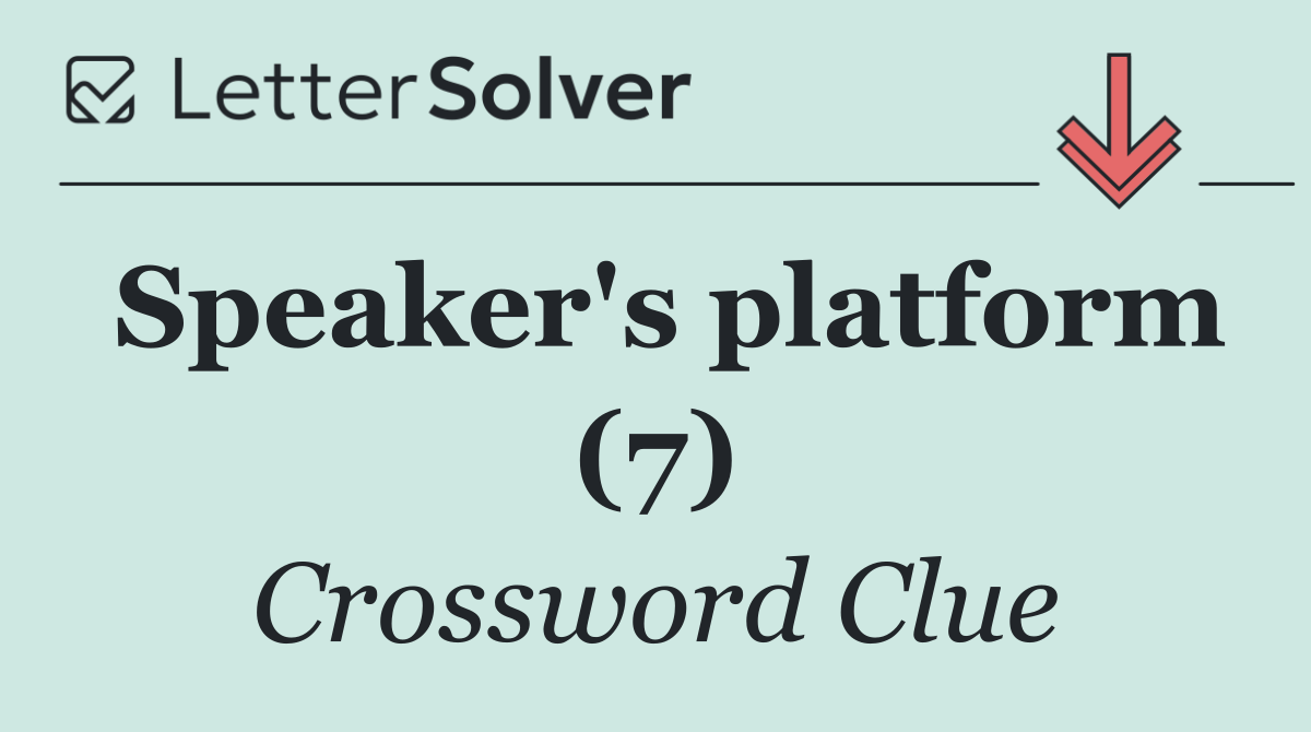 Speaker's platform (7)