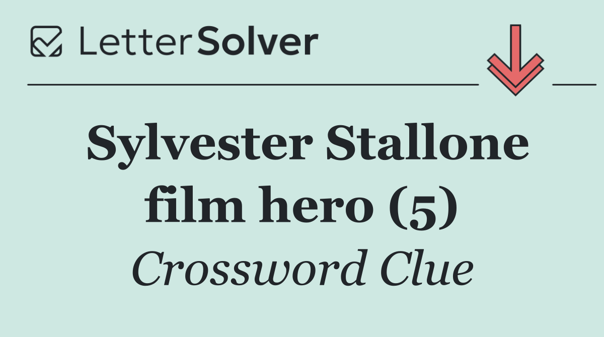 Sylvester Stallone film hero (5)