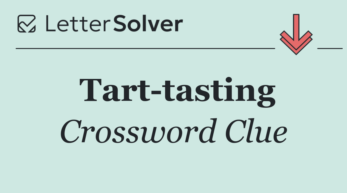 Tart tasting
