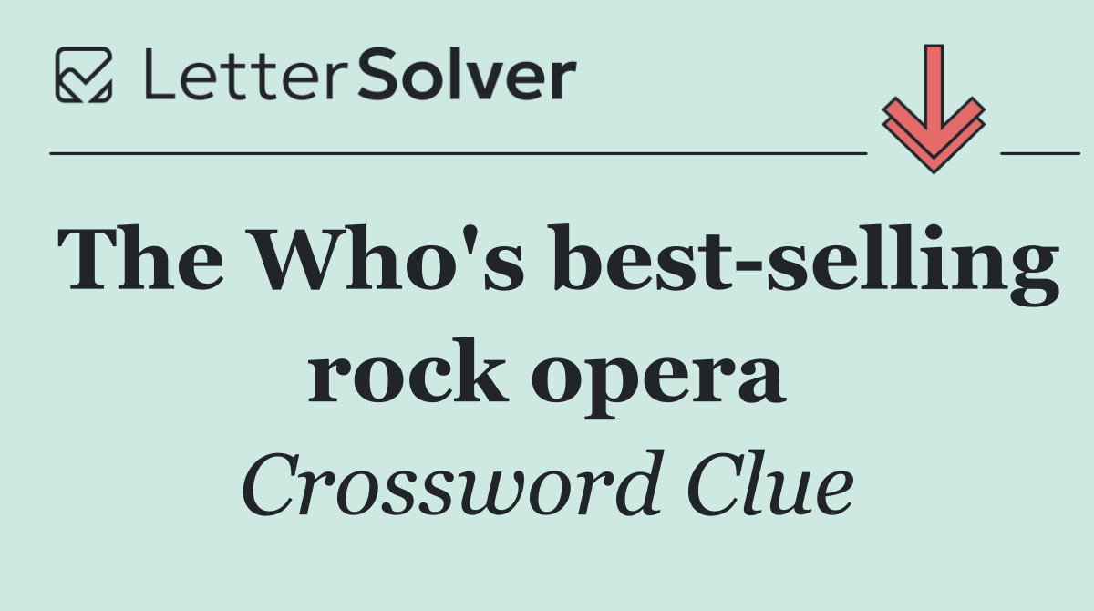 The Who's best selling rock opera