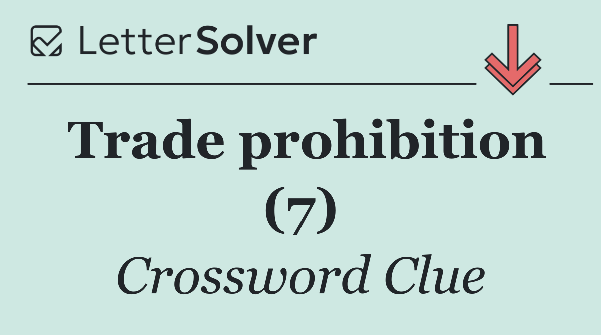 Trade prohibition (7)