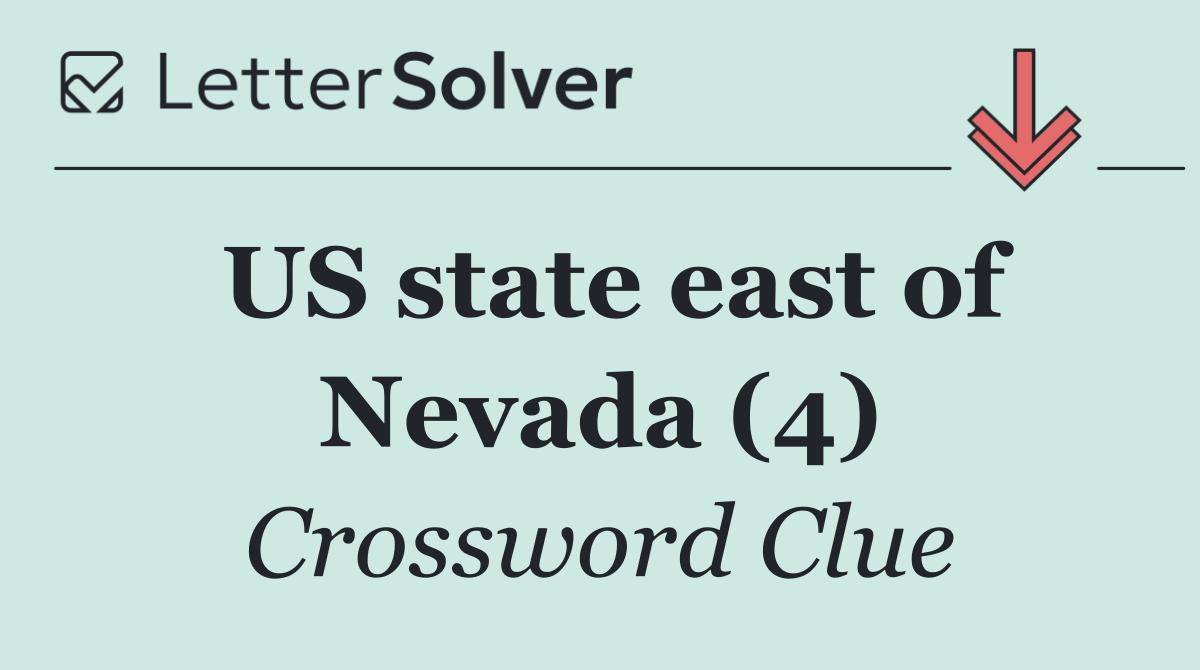US state east of Nevada (4)