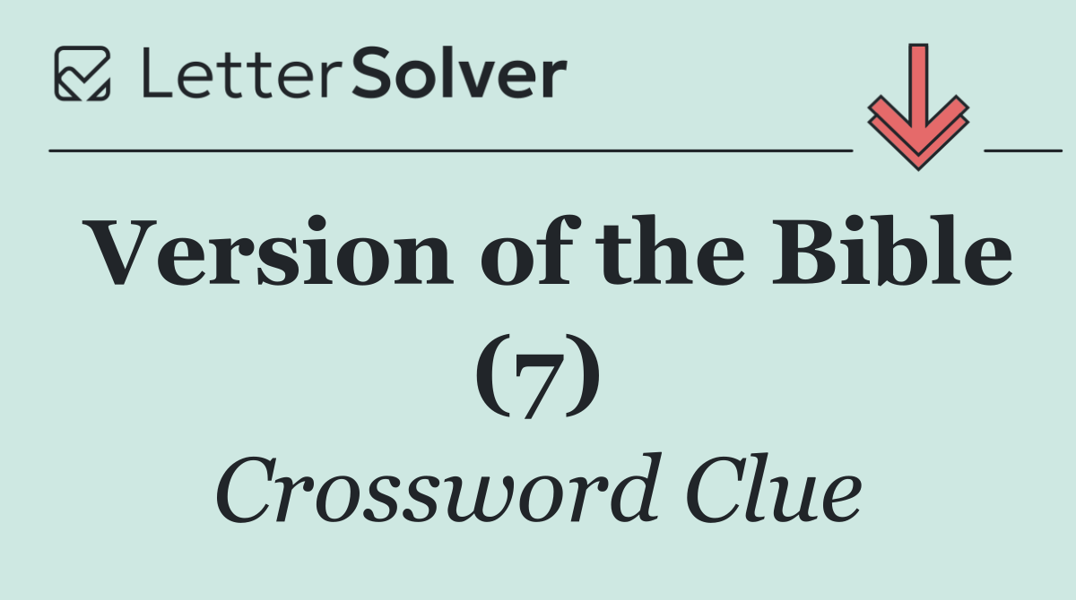 Version of the Bible (7)