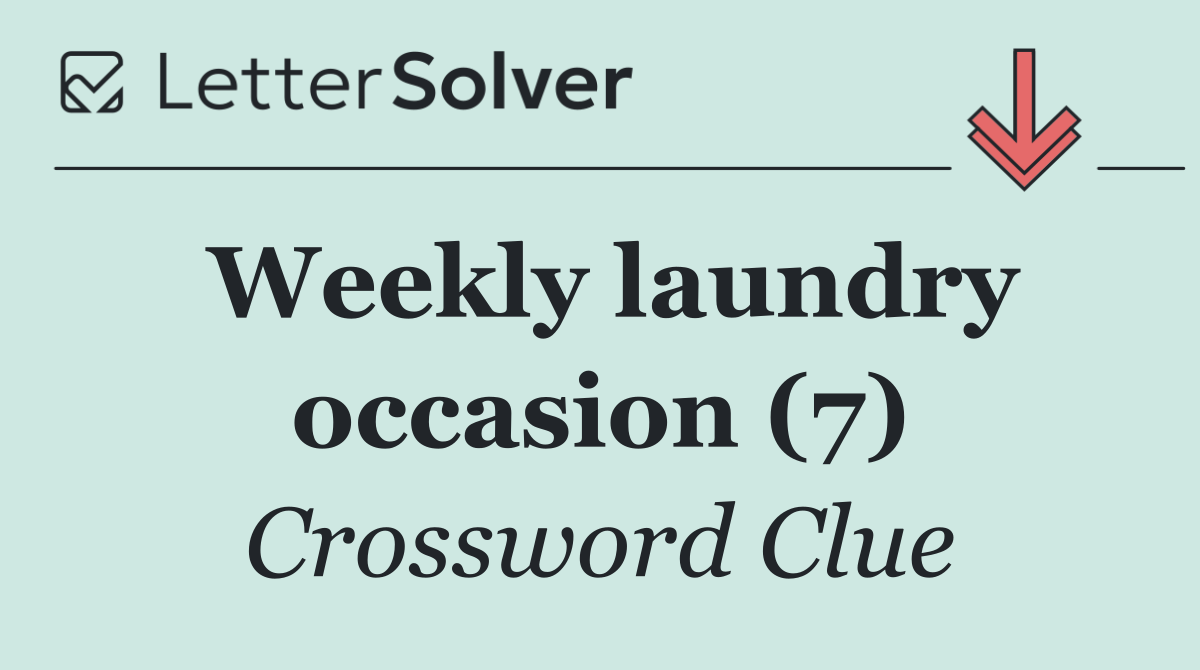 Weekly laundry occasion (7)