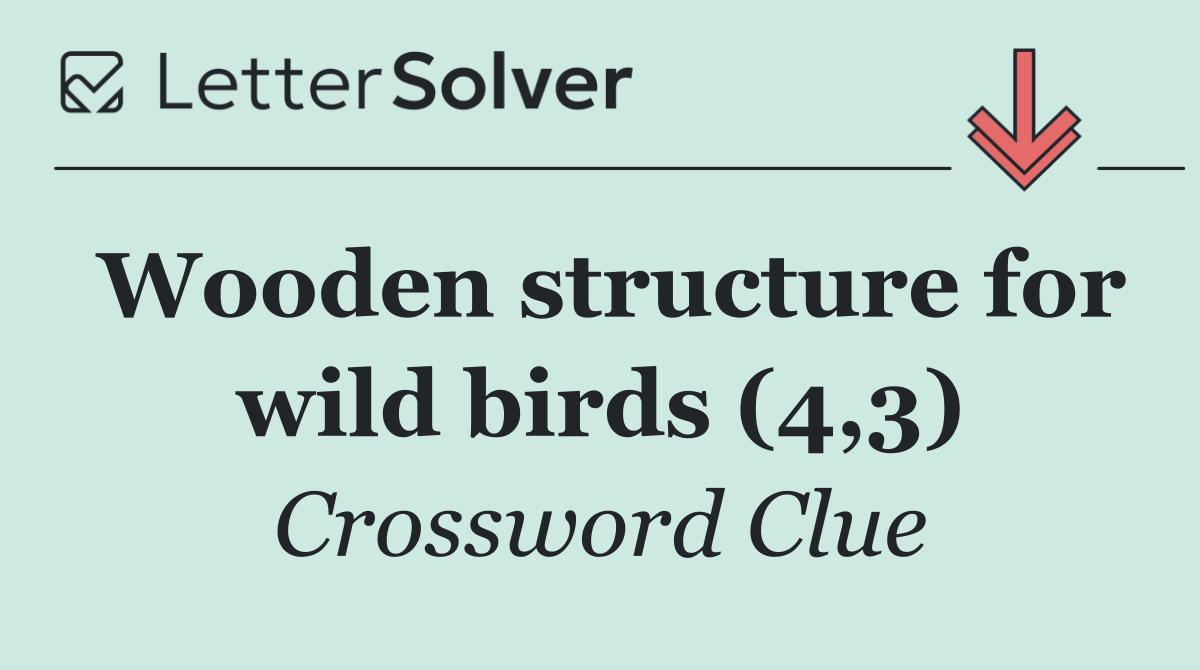 Wooden structure for wild birds (4,3)