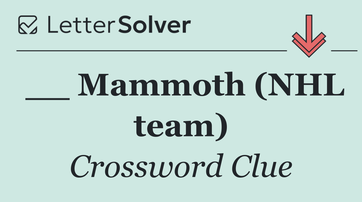 __ Mammoth (NHL team)