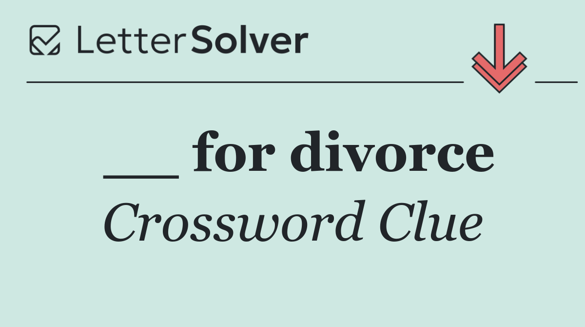 __ for divorce
