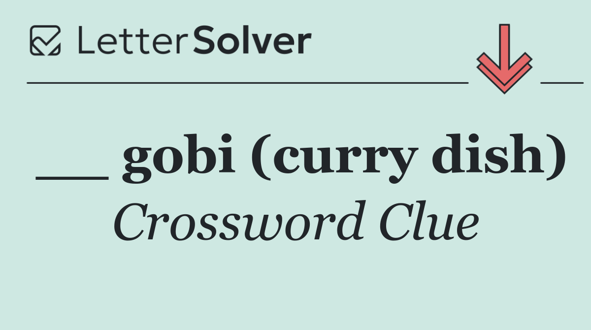 __ gobi (curry dish)