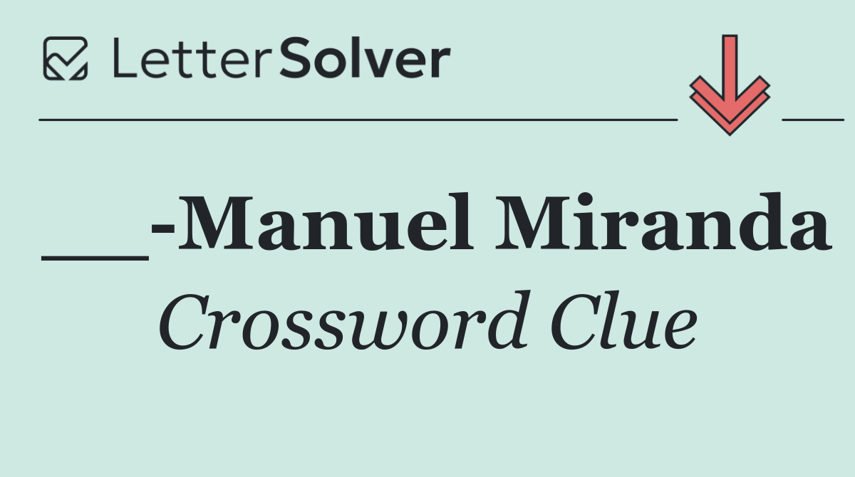 __ Manuel Miranda
